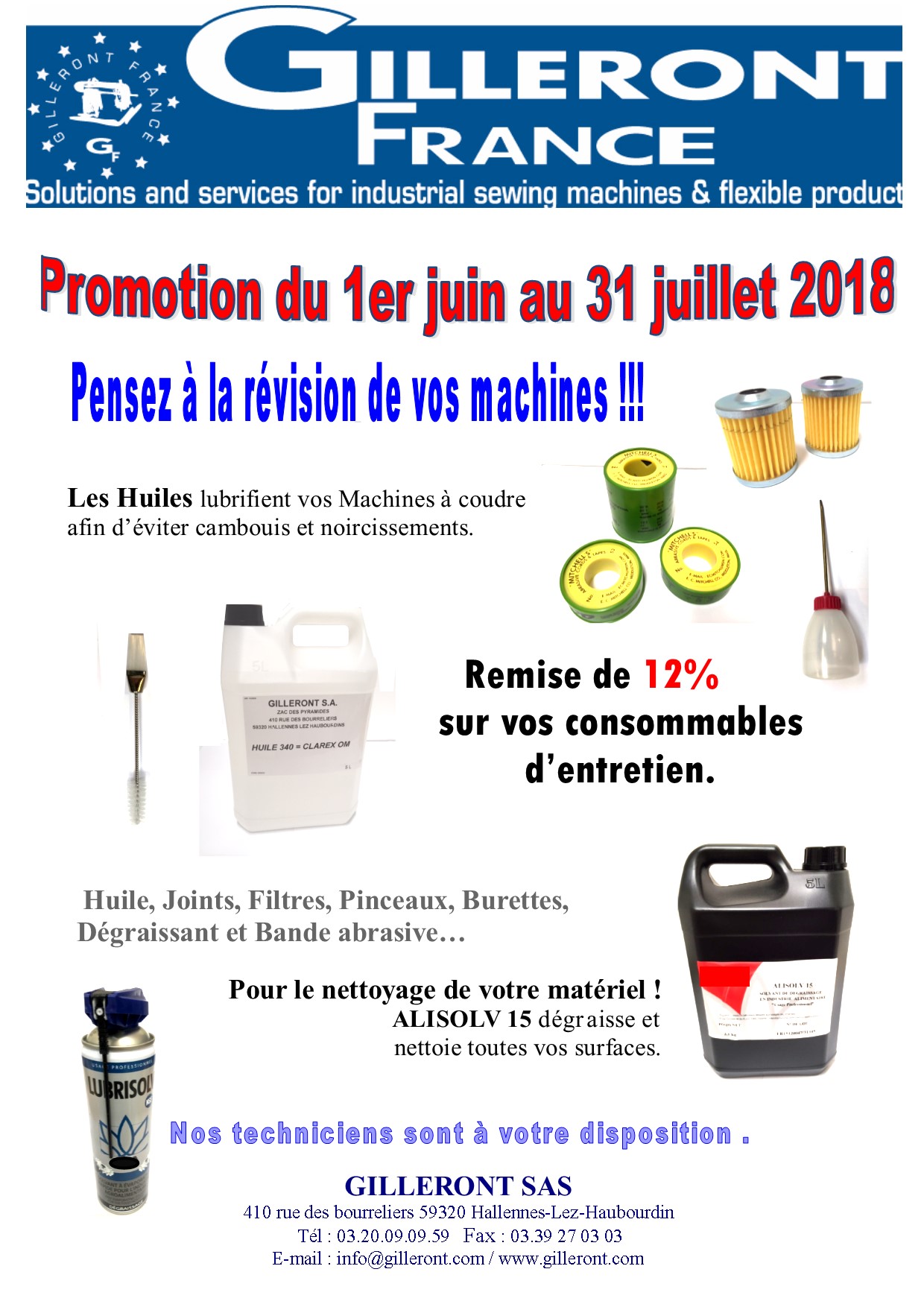 PROMOTION POUR JUIN JUILLET 2017 MATERIEL ENTRETIEN