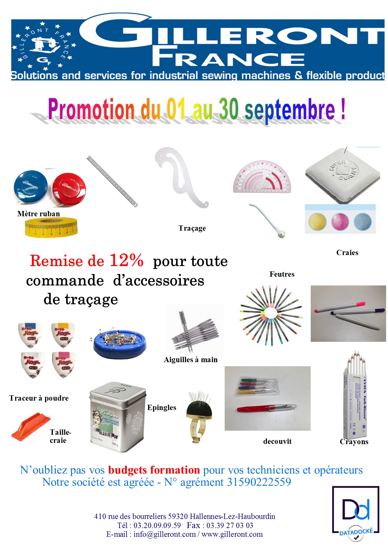 PROMOTION SEPTEMBRE 2021 TRACAGE