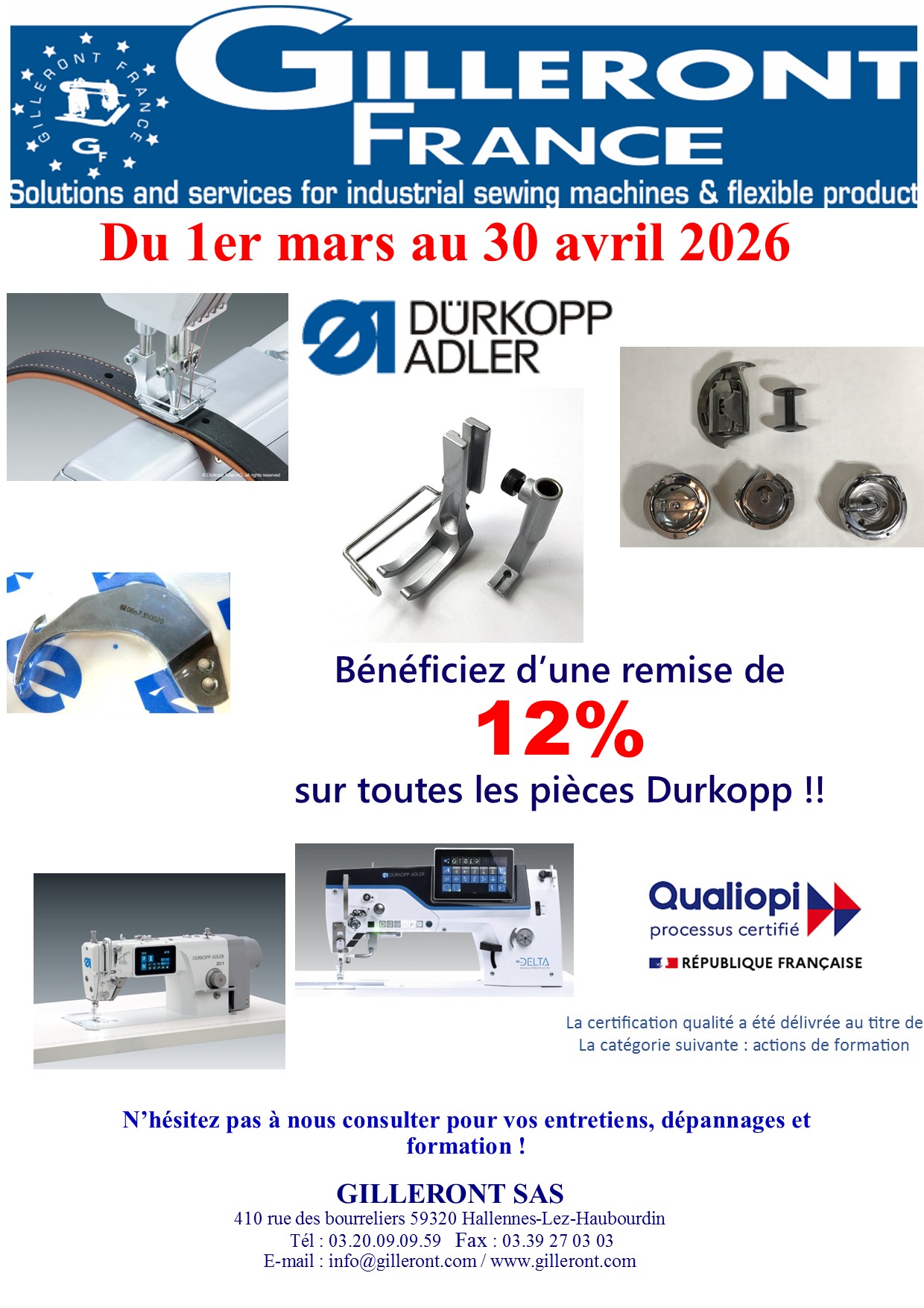 PROMOTION DURKOPP  MARS AVRIL 2026